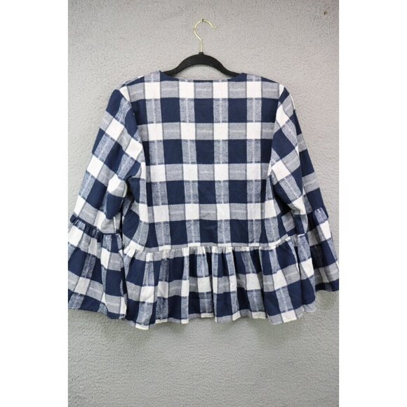 Andree by Unit Long Bell Sleeve Embroidered Open Front Tunic-Size Large - Picture 7 of 8